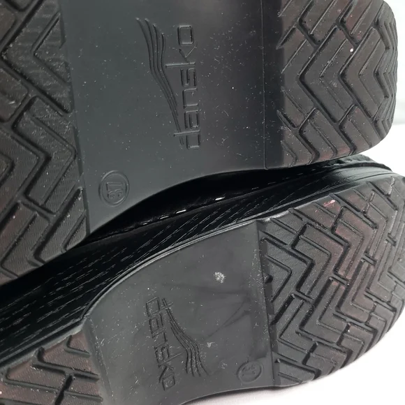 DANSKO Womens Black Finley Shearling Leather Winter Clog Boots Size 7 - Picture 8 of 13